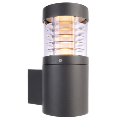 Ortis Dark Grey Integrated LED Outdoor Armed Sconce