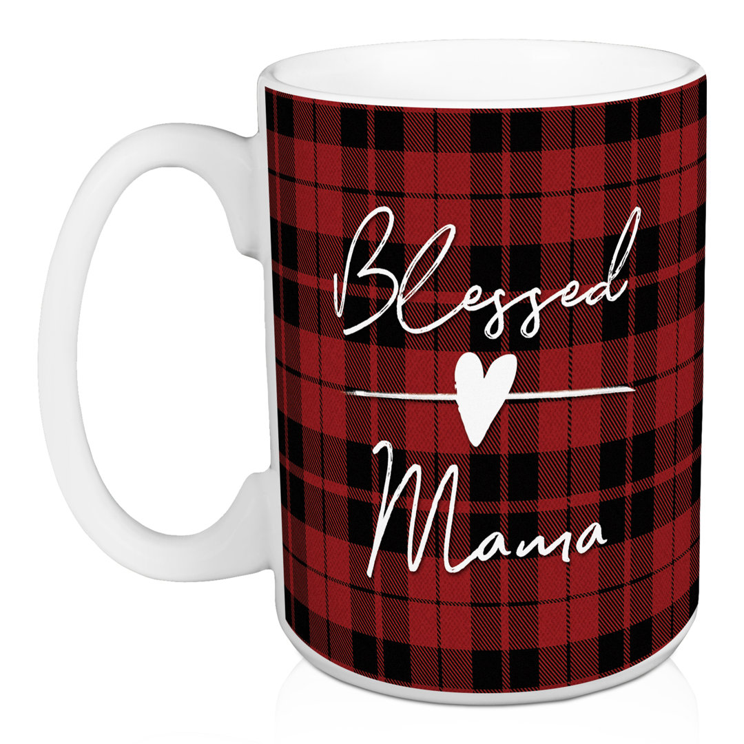 Raggs Buffalo Check Blessed Mama Coffee Mug Loon Peak®