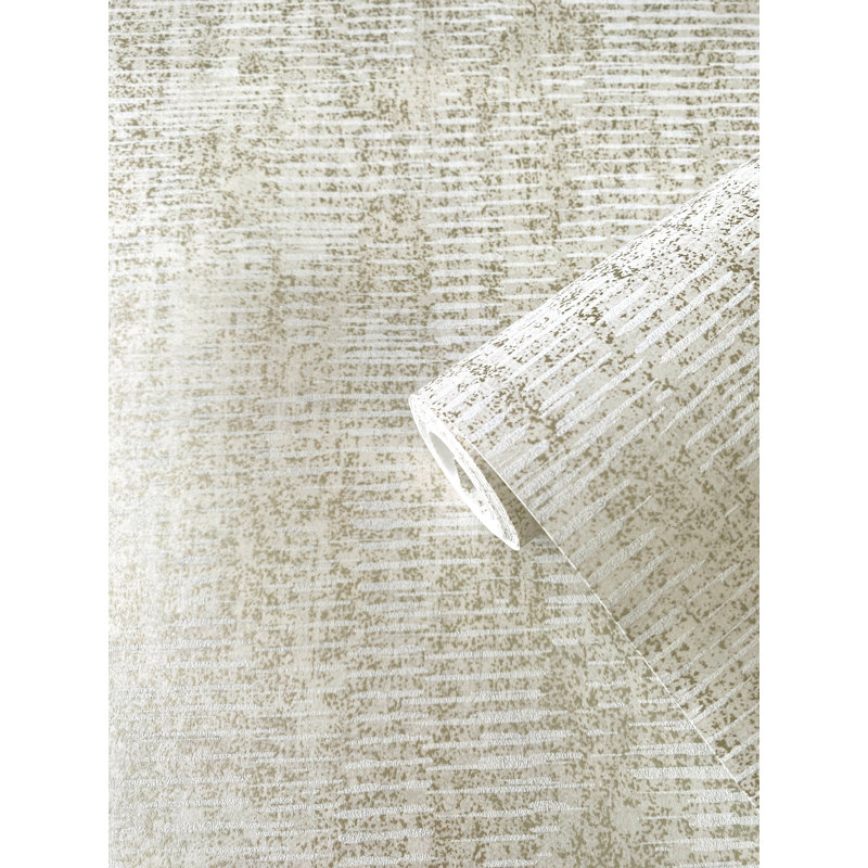Elegance Collection Stripy Shimmer Wallpaper Roll, Silver