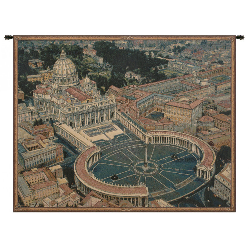 Italian Loom Woven Cotton Blend Wall Hanging, 38" H x 54" W
