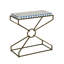 Alexandria 24" Side Table With Bone Inlay And Brass