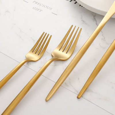 Ivy Bronx Chazmine Stainless Steel Flatware Set - Service for 4