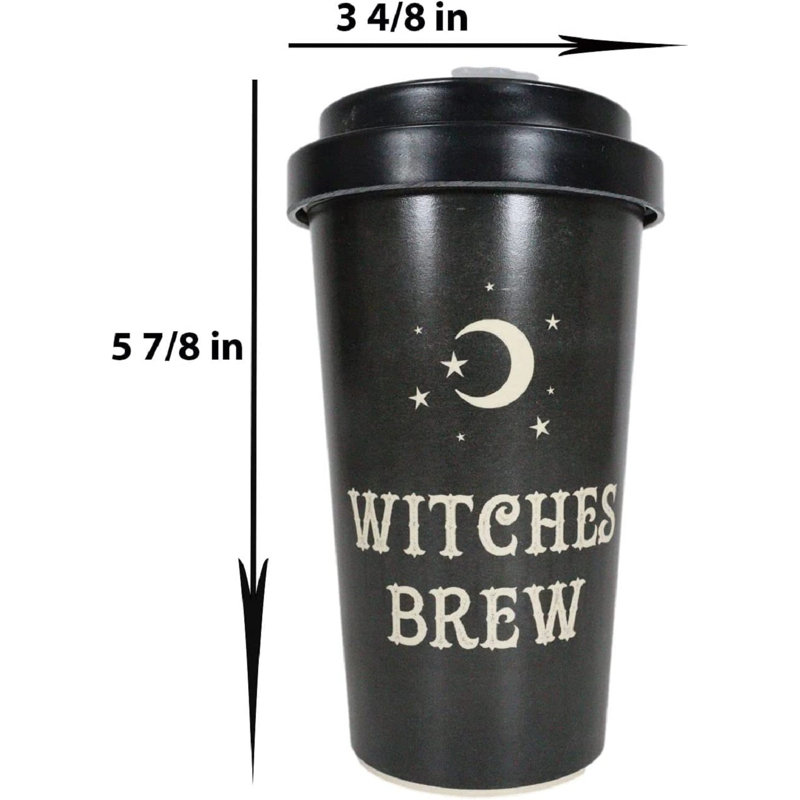 Tasse de voyage en verre de bambou Calliope Wiccan