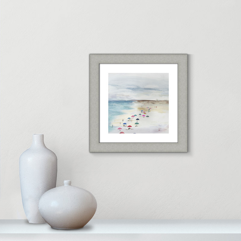 Summer Solitude - Picture Frame Print, 18.5" H x 18.5" W x 1.25" D, Brushed Silver Framed