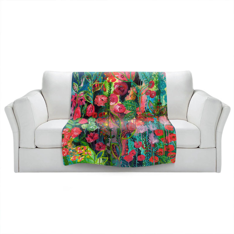 Hand Woven Throw Blanket, 51" W x 60" L