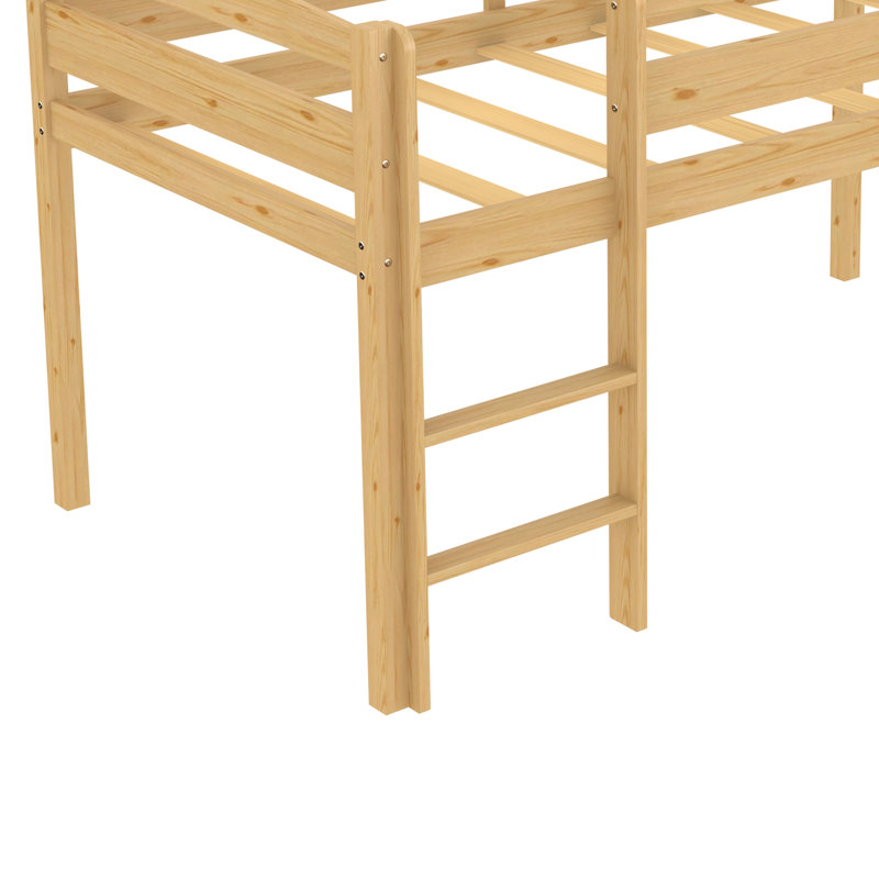 Lit mezzanine simple Hiemkea Kids, Noyer