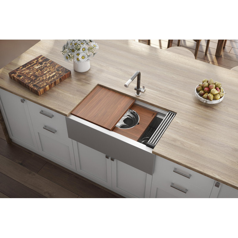 33.5" L x 20" W Farmhouse Kitchen Sink