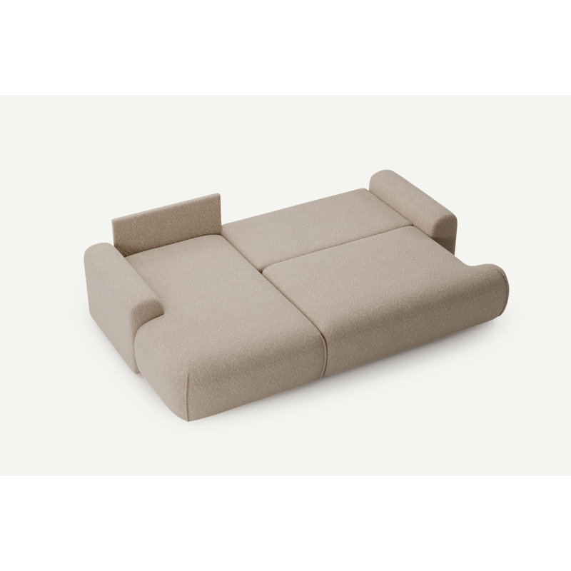Softy Corner Sofa 2,5 seater with sleeping function, Light Brown, Right Hand Facing