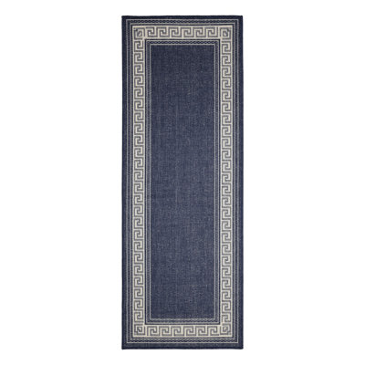 GEL GREEK KEY NAVY 160/230cm