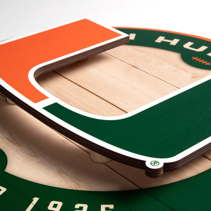NCAA Miami Hurricanes 3DX Circle Wall Art