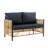 New Comming Patio 6 Pieces  PE Wicker Sofa Set With  Cushion