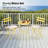 3-Piece Bistro Set With Seat Cushions,Yellow-686860883