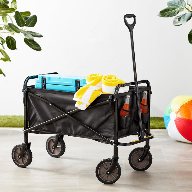 Wagon pliable de 5 po de style 1 po noir
