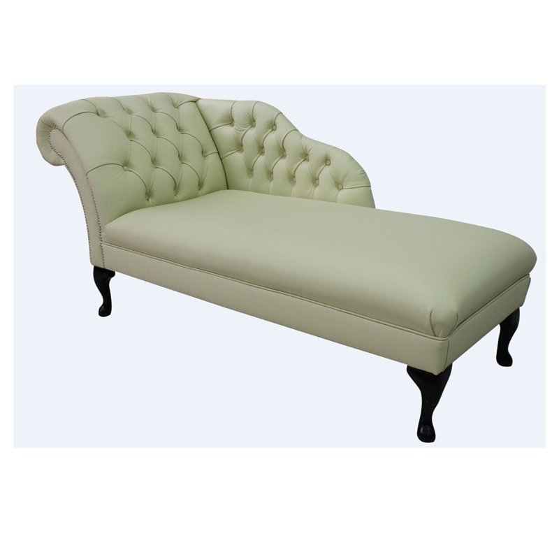 Upholstered Chaise Lounge, Left-Arm Chaise, Shelly Cream