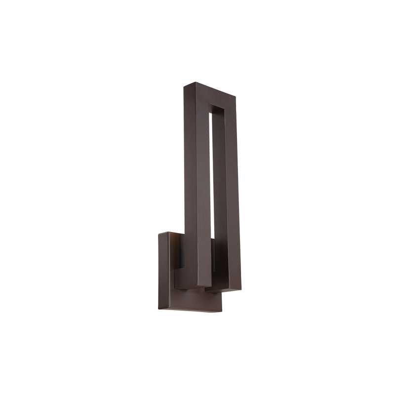 Applique murale d'extérieur à DEL intégrée 2 lumières H 18 po Forq, Bronze