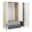 Morones 3 Door Manufactured Wood Wardrobe-40079924