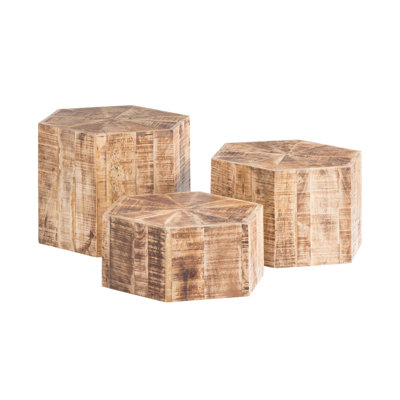 Abbi Solid Wood Block Coffee Table