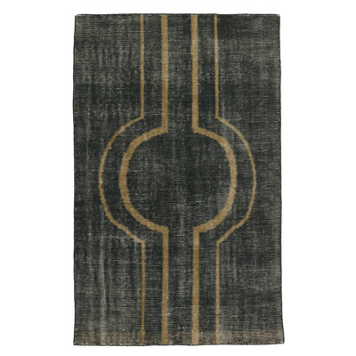 Wendy Jane Geometric Area Rug in Charcoal