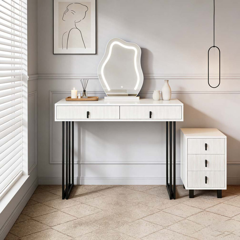 Coiffeuse à hauteur réglable avec miroir DEL Cloud