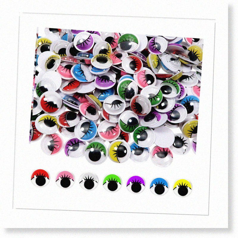 210pcs 15mm Self-Adhesive Wiggle Eyes