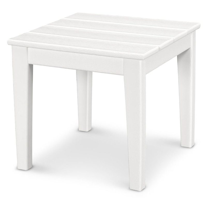 POLYWOOD Newport 18" End Table, White