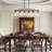 Farmhouse Wood  Chandelier, 6-Light Dining Room Light Fixture Over Table,Rustic Chandeliers for Dining Light with Seeded Glass Shade -1701688818
