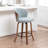 Devaney Swivel Upholstered Counter Stool With Wood Frame-123161752