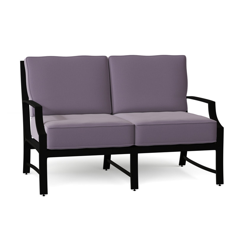 Seal Cove Outdoor 2 - Seat Loveseat, Textured Black, Canvas Spa Sunbrella® Canvas