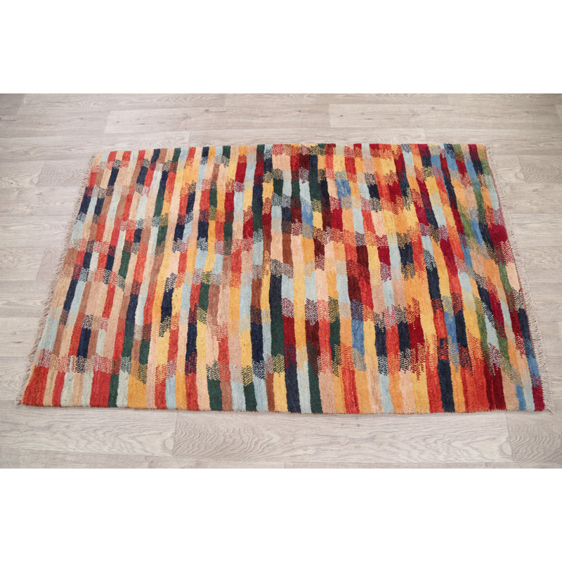 One-of-a-Kind 3'5'' X 5'4'' New Age Area Rug in Yellow