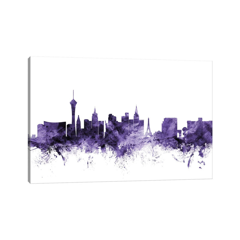 Las Vegas, Nevada Skyline by Michael Tompsett - 1 Piece Wrapped Canvas Painting, 152.5 cm H x 101.5 cm W