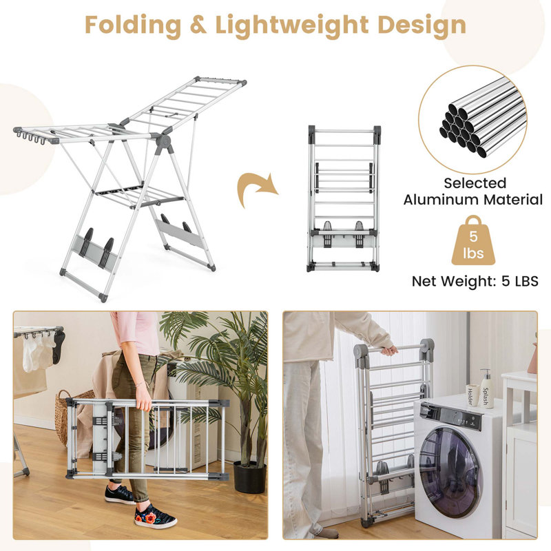 Foldable Gullwing Drying Rack