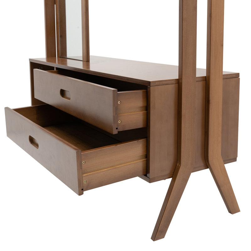 Armoire en bambou pour garde-robe autoportante