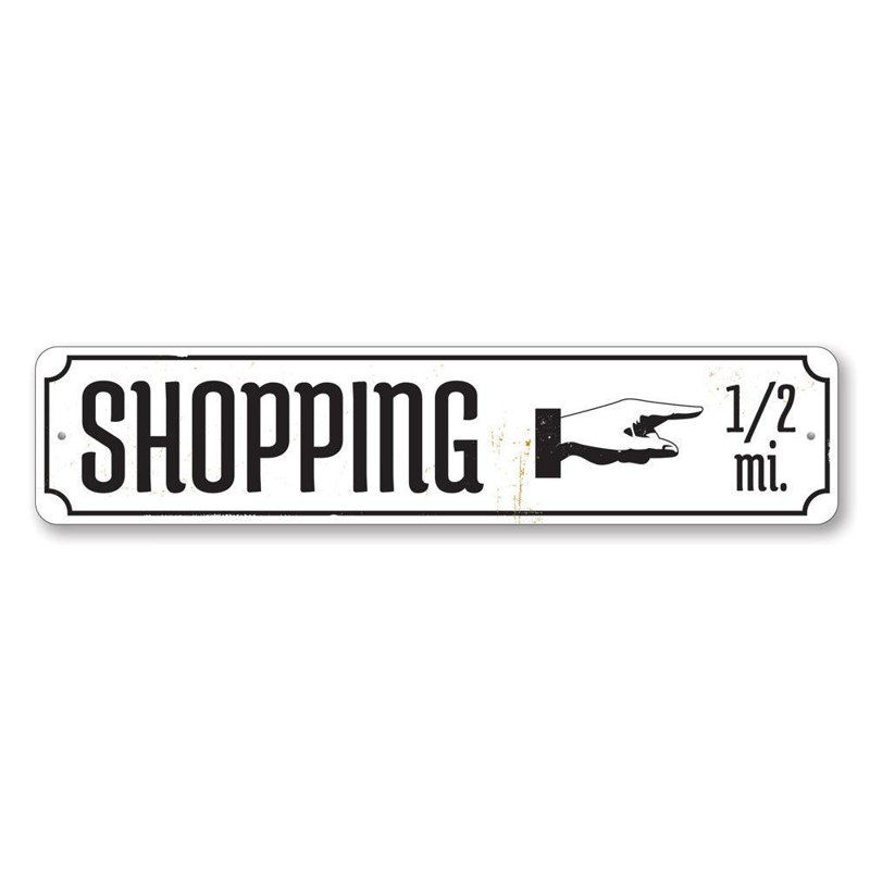Plaque de magasinage personnalisée en aluminium, H 6 po x l 24 po x P 0,063 po