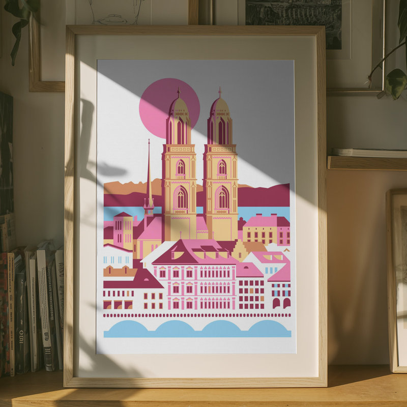 Wrapped Canvas Print, 76.2 cm H x 50.8 cm W, Pink