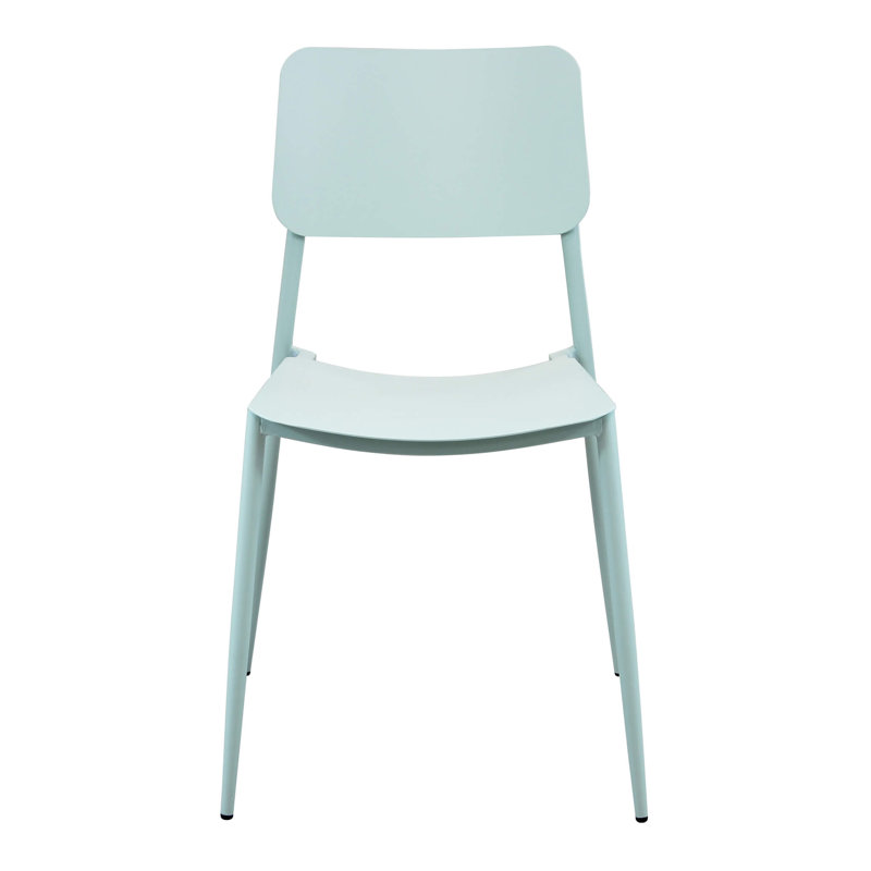 Gainey Armless Stacking Chair, Green