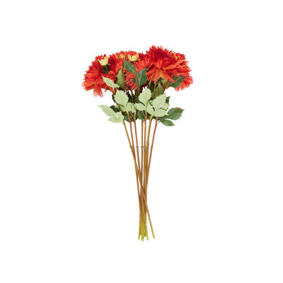 Cole And Grey Faux Foliage Tall Dahlia Artificial Flower Stem
