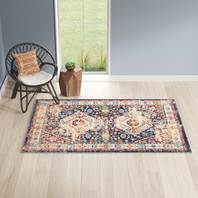 Manado Oriental Charcoal/Gold Area Rug