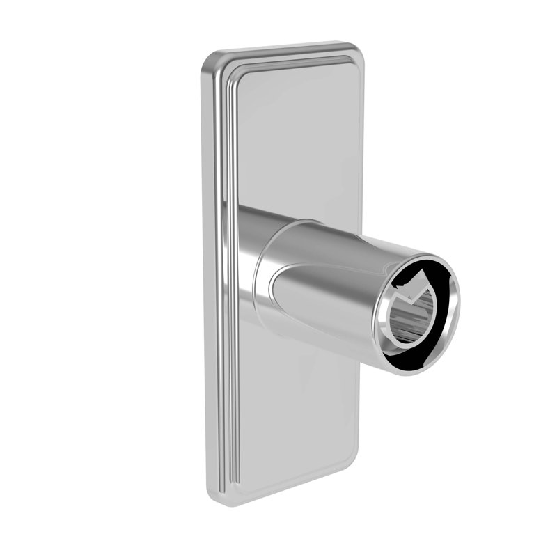 Columnar Curved Shower Rod Brackets, Polished Chrome