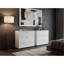 Ensemble de 2 petites commodes, style minimaliste, mobilier de chambre à coucher grande capacité, blanc