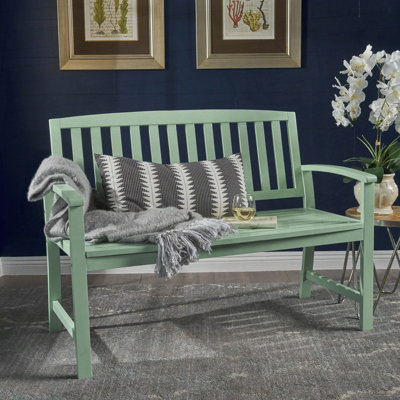 Banc Loja - Banc en bois de style campagnard avec bois d'acacia