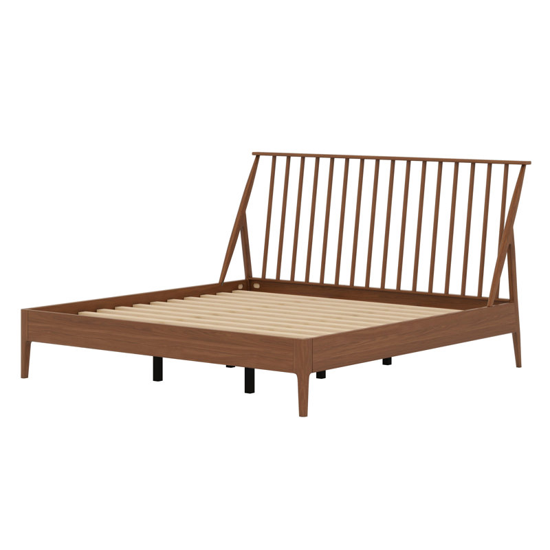 Très grand lit plateforme en bambou, Brun