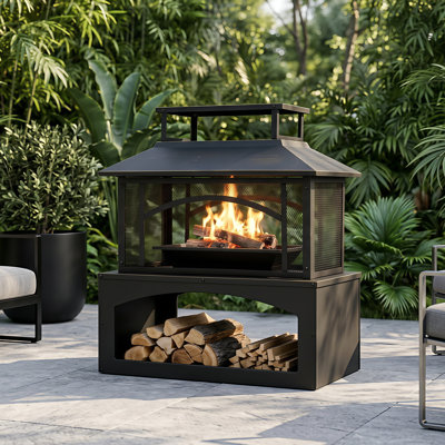 Rectangle Steel Charcoal Smokeless Fire Pit 