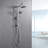 Bathroom Shower With 6 Inch Rain Head & Handheld, Matte Black, 2.5 Gpm Flow, Adjustable Slide Bar, Corrosion , Tranquil And Handheld , Gpm, Water Advanced Technology-126502577
