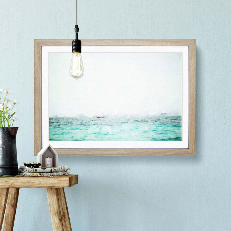 Boat Ride Through Thailand in Abstract - Picture Frame Graphic Art Print, 27cm H x 36cm W x 2cm D, Oak Framed