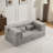 Compression Mahjong Sofa,Convertible Floor Sofa Bed,DIY Boneless Modular Sectional Sofa,No Assembly Required,Circle Fleece Fabric,Modern Oversized Loveseat,Light Grey