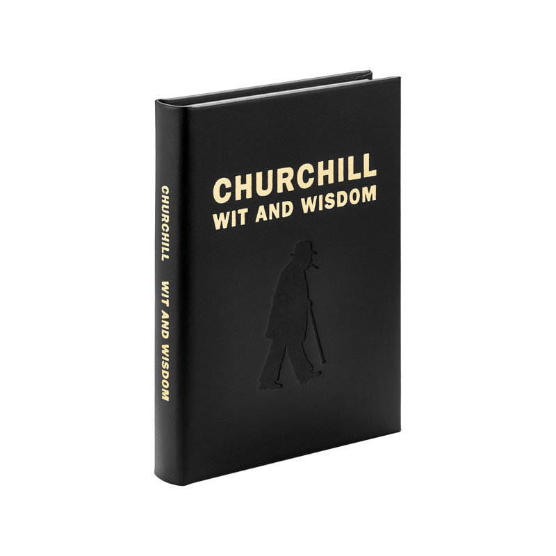Churchill Wit and Wisdom Leather Bound Book