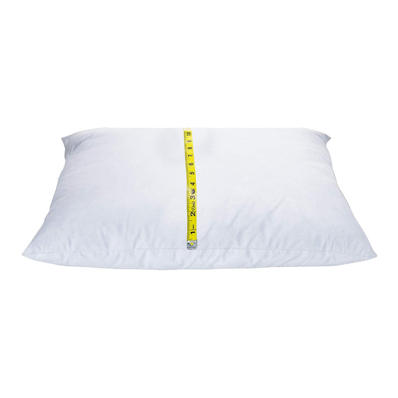 12" x 14" White Cotton Feather Down Lumbar Pillow