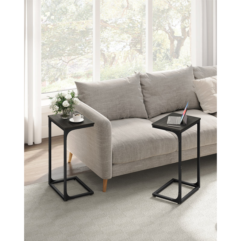 Alizon Pedestal End Table, Grey