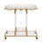 Kibwe Metal & Acrylic Bar Cart with Glass Shelves and Stemware Rack-86753812