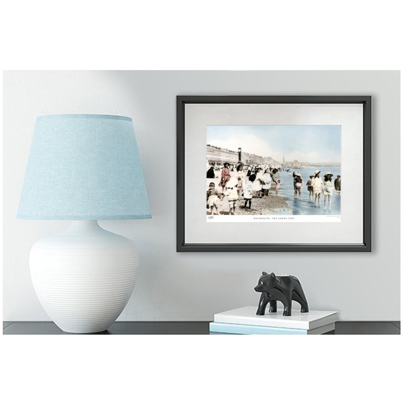 Weymouth, The Sands 1909 by Francis Frith - Single Picture Frame Print, 40cm H x 50cm W x 2.3cm D